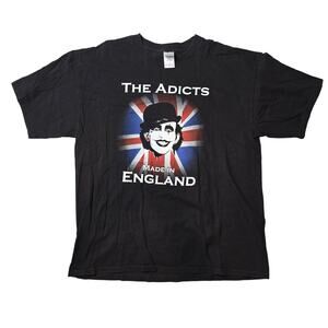 VTG the ADICTS Made In England World Tour 2003 Shirt Punk Orange ADX XL